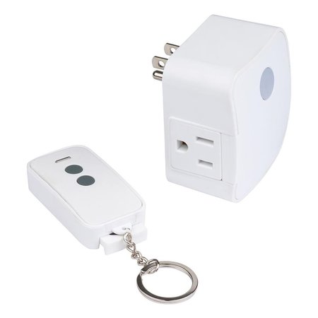 SOUNDWAVE 15 A Indoor Reciever Outlet with Wireless Remote FobWhite SO752243